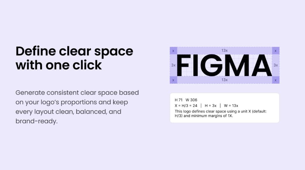 Logo Grid — define clear space with one click